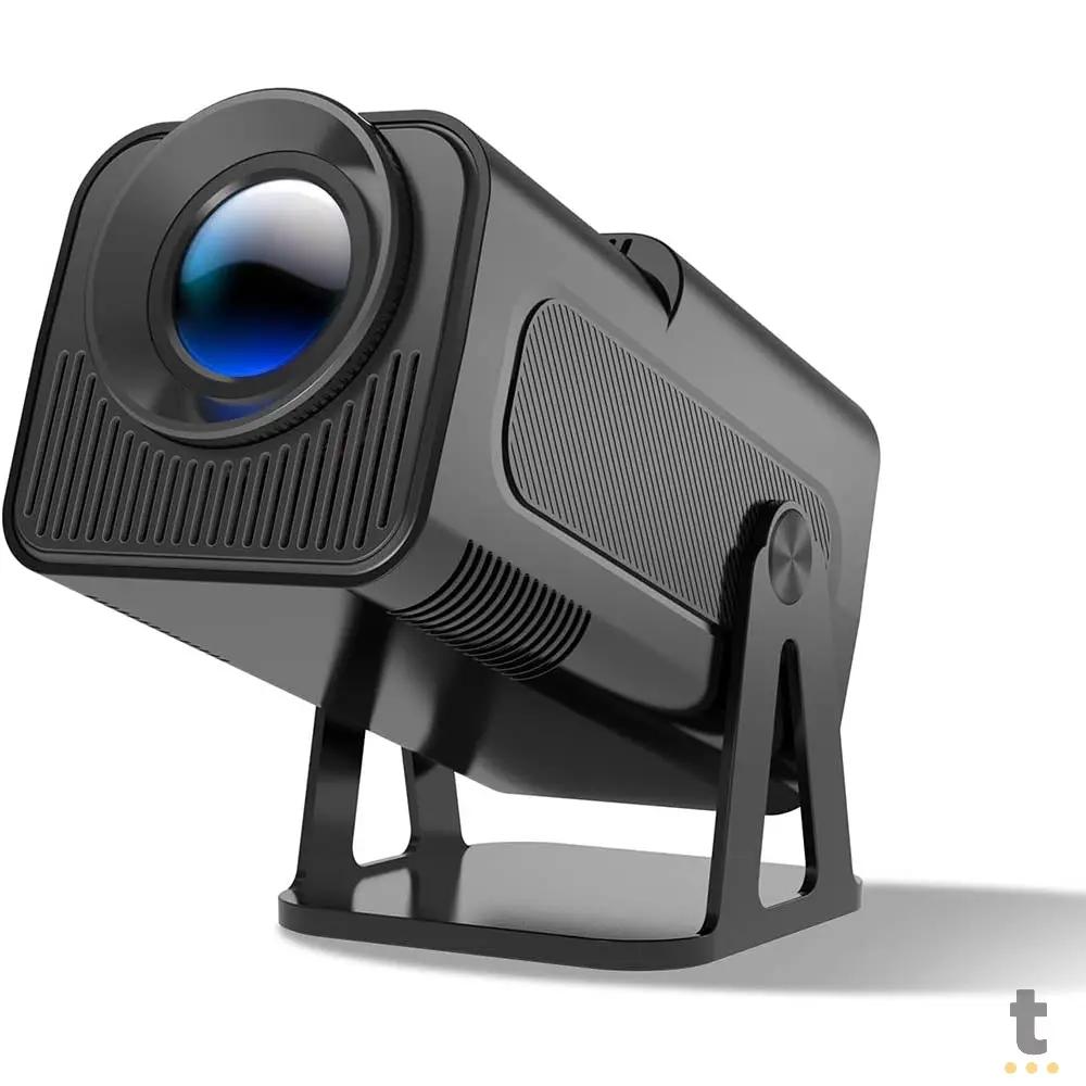 Projetor Hy320 Full HD 1080P 4K Wi-fi 6 Android 13 C/ Controle Remoto Preto Truedata